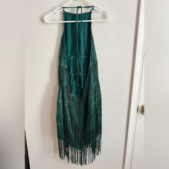 House of Harlow 1960 x REVOLVE Emerald Fringe Dress Cocktail Party NYE Festival - Picture 7 of 7